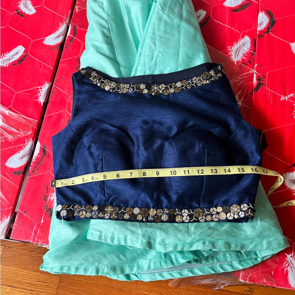 This is Indian Lehnga choli with duppata. Only gently worn.branded , smooth.